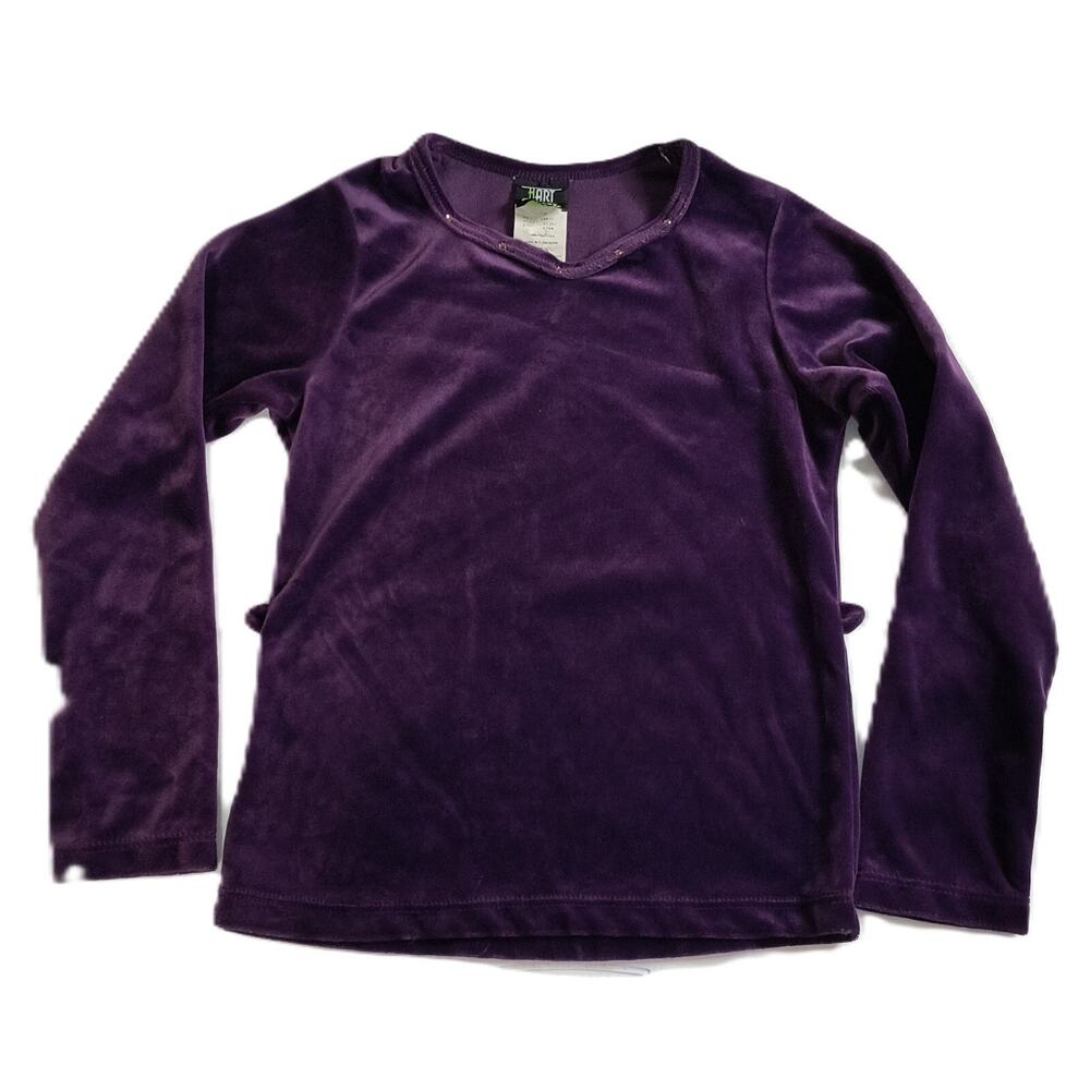 Hart Street Girls Long Sleeve Velour Pullover Fuzzy Top Purple Size S(7/8) G001